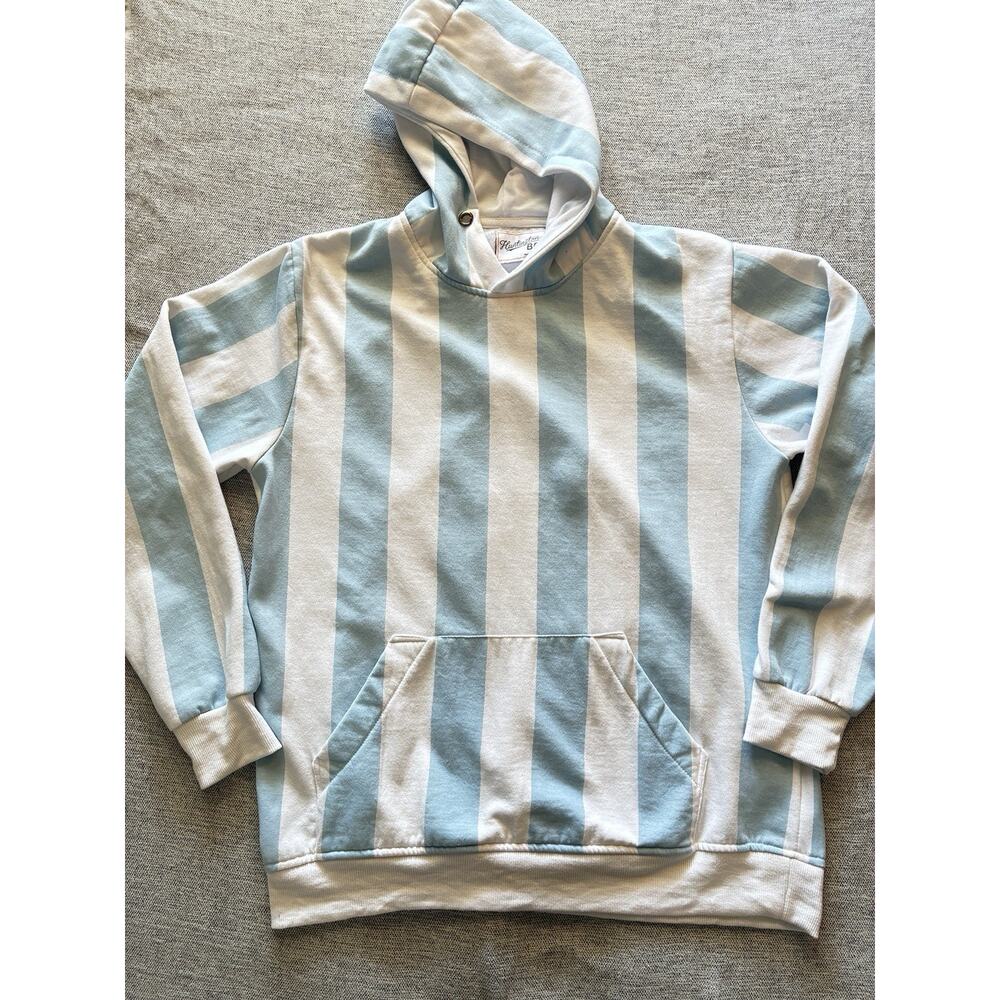 Huntington Beach Club BC ‘Placid Blue’‎ Striped Pullover Hoodie - Size Large